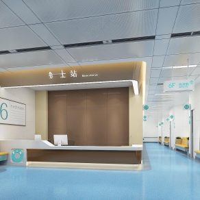 现代医院护士站3D模型下载